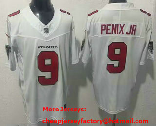 Men's Atlanta Falcons #9 Michael Penix Jr Limited White FUSE Vapor Jersey