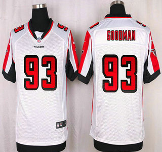 Men's Atlanta Falcons #93 Malliciah Goodman White Road NFL Nike Elite Jersey