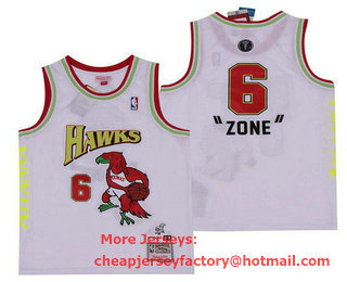 Men's Atlanta Hawks #6 Future White NBA Remix Jersey - Zone