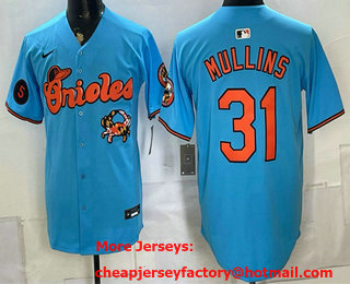 Men's Baltimore Orioles #31 Cedric Mullins Blue With Patch Vapor Premier Limited Stitched Jersey