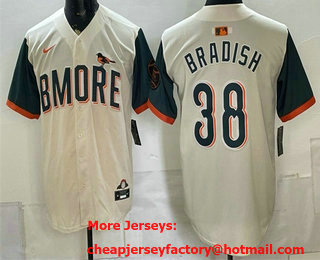 Men's Baltimore Orioles #38 Kyle Bradish Natural 2026 City Connect Stadium Stitched Jersey