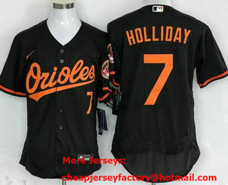 Men's Baltimore Orioles #7 Jackson Holliday Black Authentic Jersey