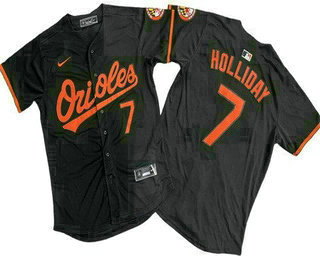 Men's Baltimore Orioles #7 Jackson Holliday Black Limited Jersey