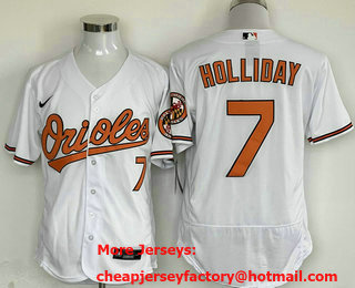 Men's Baltimore Orioles #7 Jackson Holliday White Authentic Jersey