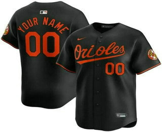 Men's Baltimore Orioles Customized Black Limited Jersey