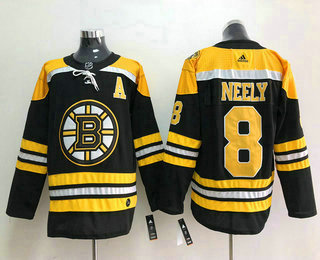 Men's Boston Bruins #8 Cam Neely Black 2017-2018 Hockey Stitched NHL Jersey