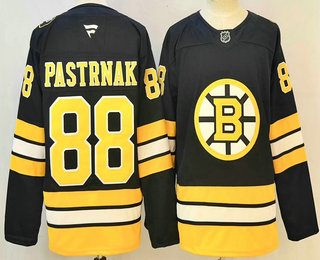 Men's Boston Bruins #88 David Pastrnak Black 2025 Authentic Jersey