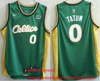 Men's Boston Celtics #0 Jayson Tatum Green 2023 Nike Swingman Stitched Jersey With Sponsor