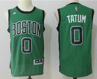 Men's Boston Celtics #0 Jayson Tatum Green With Black Stitched NBA Revolution 30 Swingman Jersey