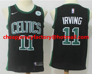 Men's Boston Celtics #11 Kyrie Irving Black 2017-2018 Nike Swingman General Electric Stitched NBA Jersey