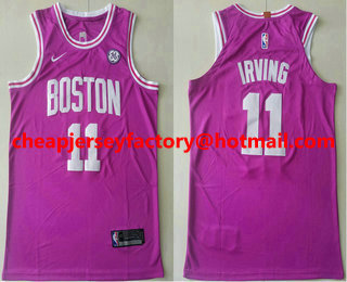 Men's Boston Celtics #11 Kyrie Irving Red 2017-2018 Nike Authentic General Electric Stitched NBA Jersey