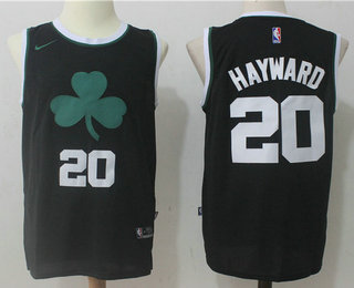 Men's Boston Celtics #20 Gordon Hayward Black 2017-2018 Nike Swingman Stitched NBA Jersey