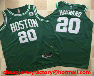 Men's Boston Celtics #20 Gordon Hayward Green 2017-2018 AU Stitched NBA Revolution 30 Swingman Jersey