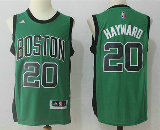 Men's Boston Celtics #20 Gordon Hayward Green with Black Stitched NBA Revolution 30 Swingman Jersey