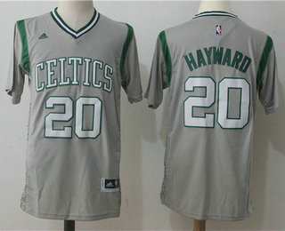 Men's Boston Celtics #20 Gordon Hayward Gray Short-Sleeved 2017-2018 Nike Swingman Stitched NBA Jersey