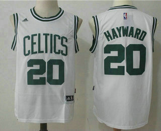 Men's Boston Celtics #20 Gordon Hayward White Stitched NBA Revolution 30 Swingman Jersey