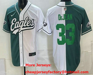 Men's Boston Celtics #33 Larry Bird Green White Split Stitched Jersey