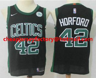 Men's Boston Celtics #42 Al Horford Black 2017-2018 Nike Authentic General Electric Stitched NBA Jersey