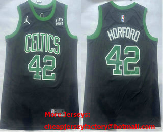 Men's Boston Celtics #42 Al Horford Black Statement Icon Sponsor Swingman Jersey