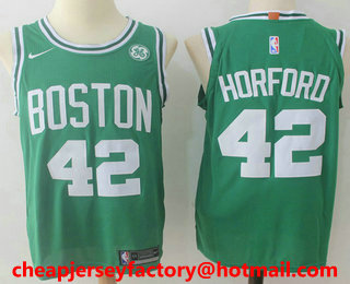 Men's Boston Celtics #42 Al Horford Green 2017-2018 Nike Authentic General Electric Stitched NBA Jersey