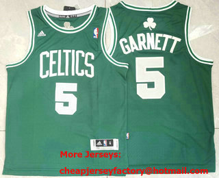 Men's Boston Celtics #5 Kevin Garnett Green Revolution 30 Swingman Jersey
