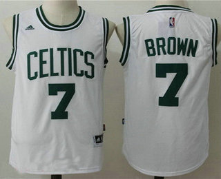 Men's Boston Celtics #7 Jaylen Brown White Stitched NBA Revolution 30 Swingman Jersey