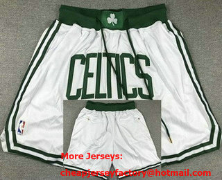 Men's Boston Celtics White 2023 Just Don Shorts