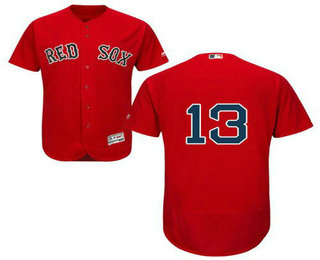 Men's Boston Red Sox #13 Hanley Ramirez Red 2016 Flexbase Baseball Jersey