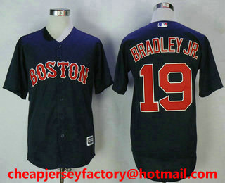 Men's Boston Red Sox #19 Jackie Bradley Jr. Navy Blue Stitched MLB Cool Base MLB Jersey