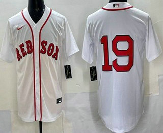 Men's Boston Red Sox #19 Roman Anthony White Cool Base Jersey