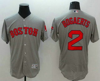 Men's Boston Red Sox #2 Xander Bogaerts Gray Road 2016 Flexbase Baseball Jersey