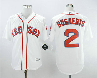 Men's Boston Red Sox #2 Xander Bogaerts White New Cool Base Stitched MLB Jersey