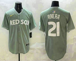 Men's Boston Red Sox #21 Eduardo Rivera Green 2025 City Connect Limited Stitched Jersey