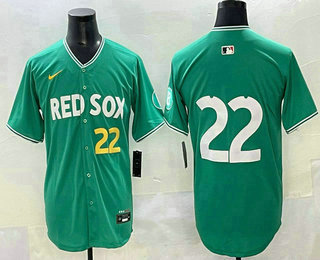 Men's Boston Red Sox #22 Garrett Whitlock Green 2025 City Connect Limited Jersey