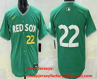 Men's Boston Red Sox #22 Garrett Whitlock Green 2025 City Connect Limited Jersey