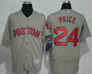 Men's Boston Red Sox #24 David Price Gray Road 2016 Flexbase Baseball Jersey