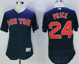 Men's Boston Red Sox #24 David Price Navy Blue 2016 Flexbase Baseball Jersey