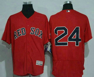 Men's Boston Red Sox #24 David Price No Name Red 2016 Flexbase Baseball Jersey