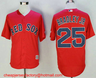 Men's Boston Red Sox #25 Jackie Bradley Jr. Red Stitched 2015 MLB Cool Base Jersey