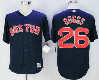 Men's Boston Red Sox #26 Wade Boggs Retired Navy Blue Cool Base Baseball Jersey