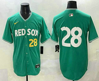 Men's Boston Red Sox #28 Kristian Campbell Green 2025 City Connect Limited Jersey