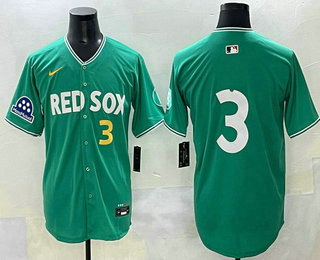 Men's Boston Red Sox #3 Jimmie Foxx Green 2025 City Connect Limited Jersey