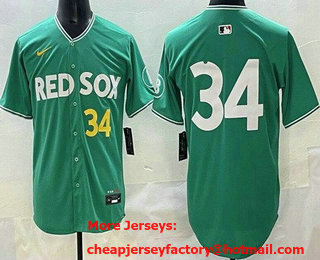 Men's Boston Red Sox #34 David Ortiz Green 2025 City Connect Limited Jersey