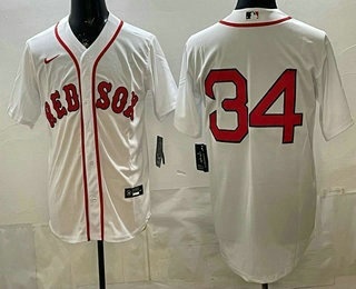 Men's Boston Red Sox #34 David Ortiz White Alternate Cool Base Jersey