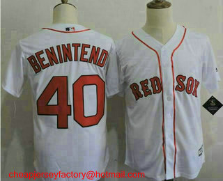 Men's Boston Red Sox #40 Andrew Benintendi White Home Stitched MLB Cool Base Jersey