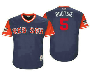 Men's Boston Red Sox #5 Ian Kinsler Bootsie Navy Red 2018 Players' Weekend Authentic Jersey