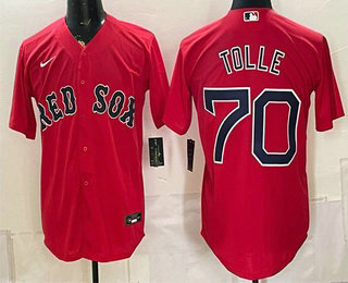 Men's Boston Red Sox #70 Payton Tolle Red Cool Base Stitched Jersey