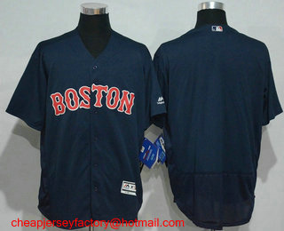 Men's Boston Red Sox Blank Navy Blue Stitched MLB 2016 Flex Base Jersey