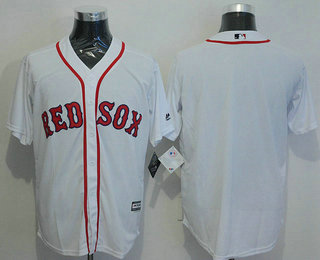 Men's Boston Red Sox Blank White New Cool Base Jersey