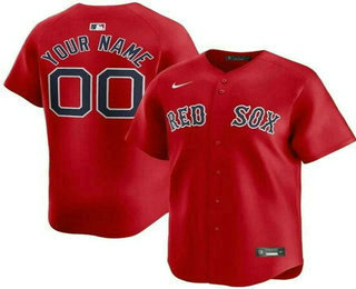 Men's Boston Red Sox Customized Red Limited Jersey